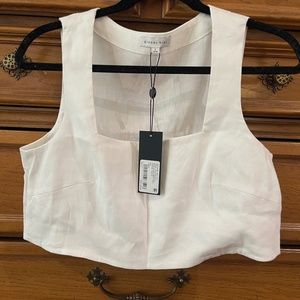 Gianni Bini Anna Woven Crop Tank